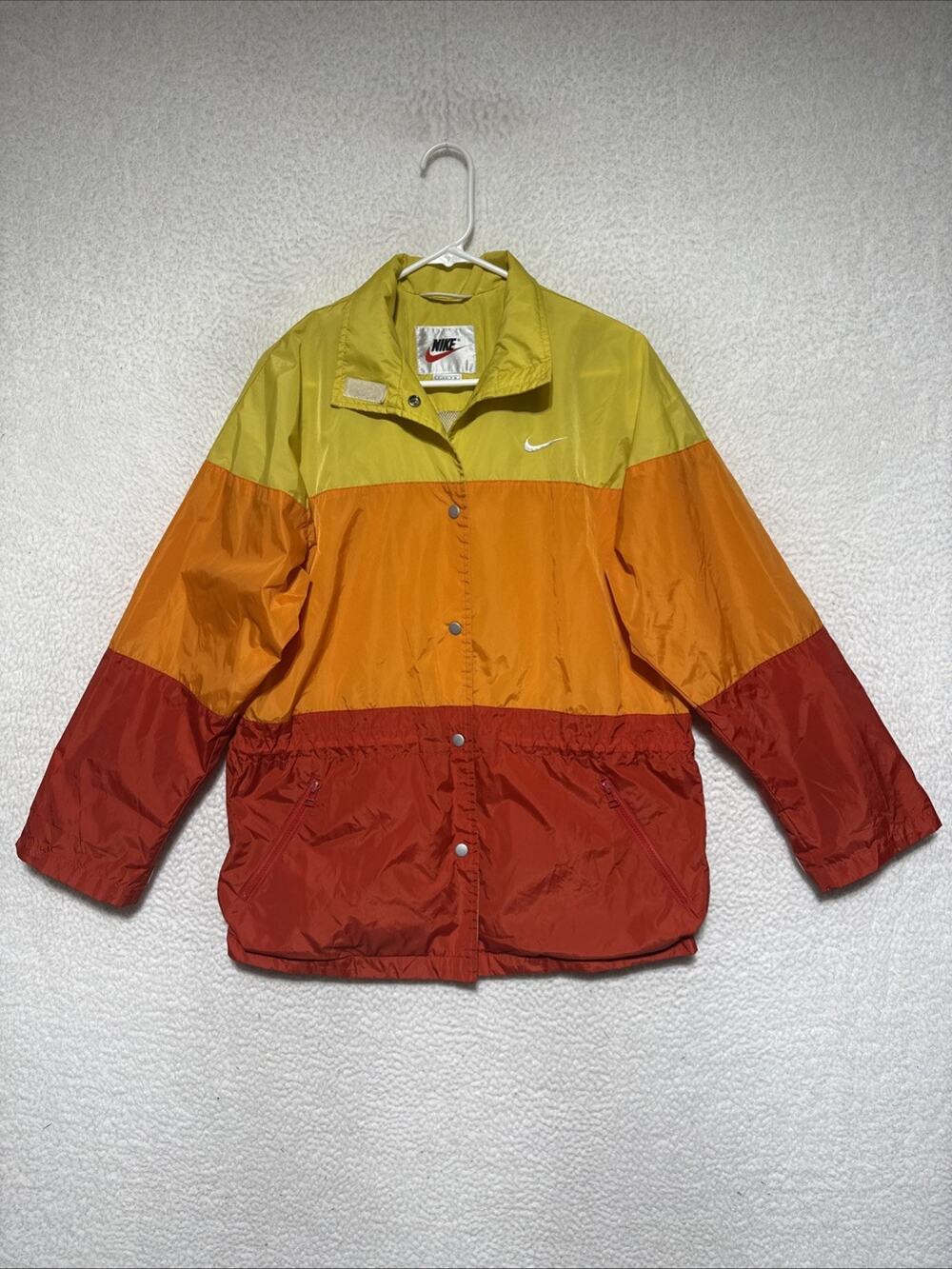 VTG 90’s Nike Colorblock Nylon Windbreaker Jacket Women’s Size Small